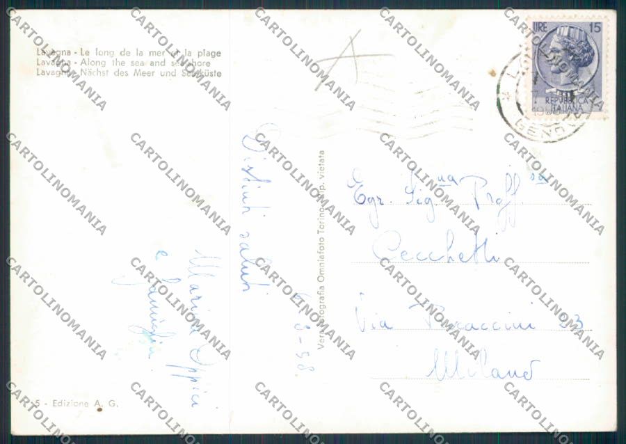Genova Lavagna Foto FG cartolina RB3598 – retro