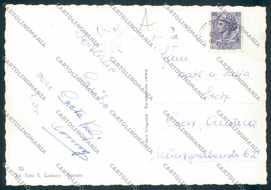 Gorizia Foto FG cartolina RB3604 – retro