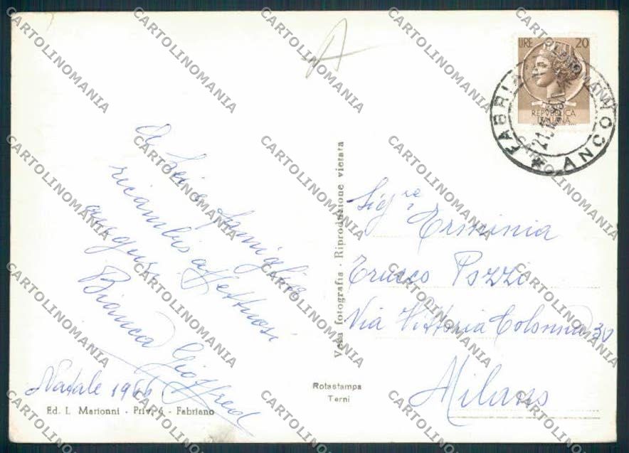 Ancona Fabriano Foto FG cartolina RB3608 – retro