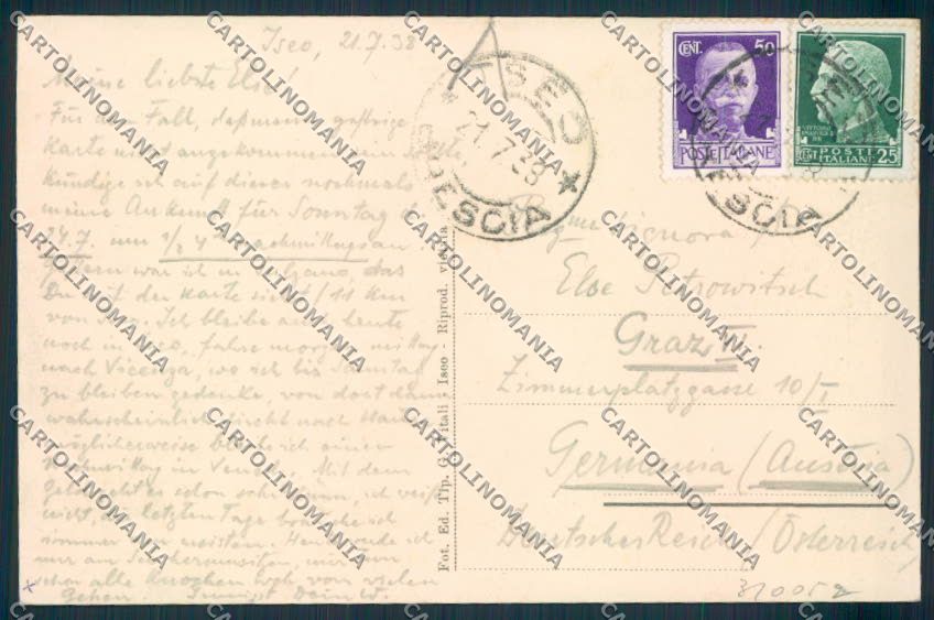 Brescia Sulzano Maraglio cartolina RB3644 – retro