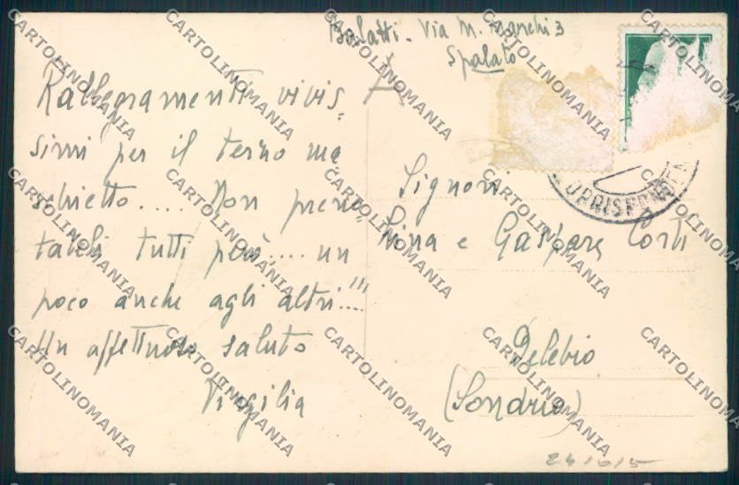 Croazia Croatia Spalato Split Foto cartolina RB3673 – retro