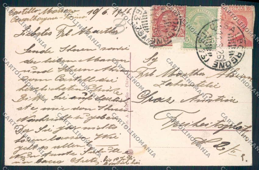 Torino Casalborgone cartolina RB3682 – retro