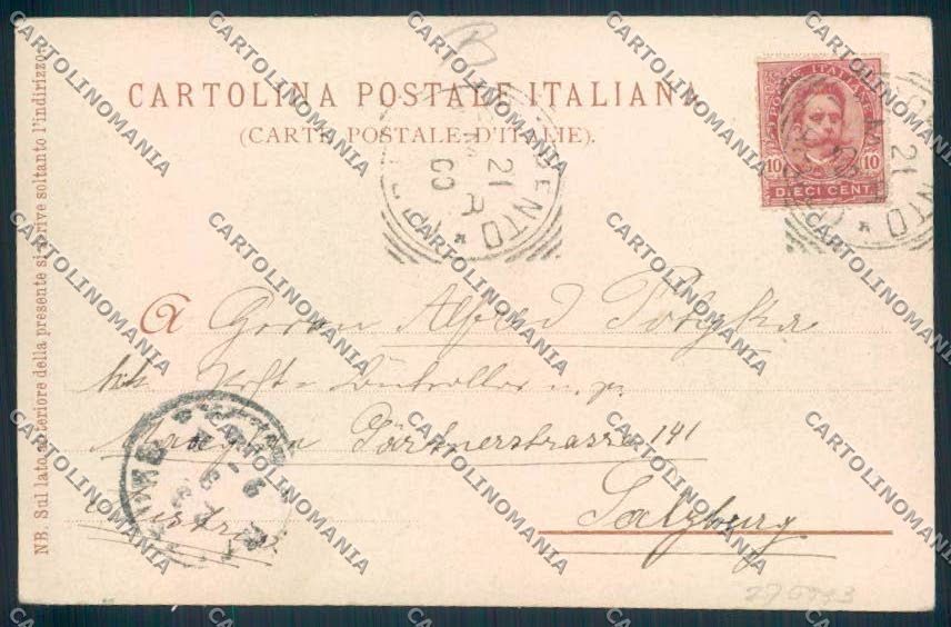 Napoli Vesuvio Vulcano cartolina RB3698 – retro