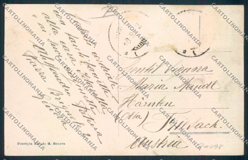 Genova Laccio cartolina RB3701 – retro