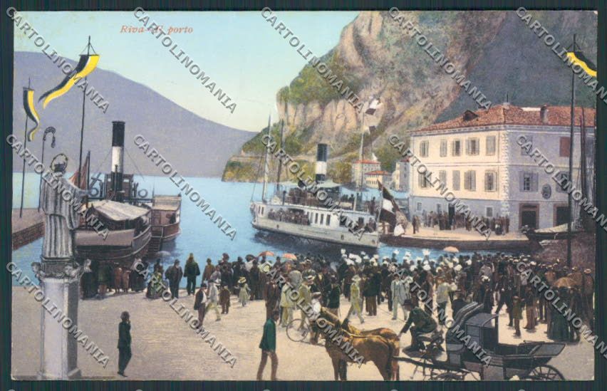 Trento Riva del Garda Battello cartolina RB3727 – fronte