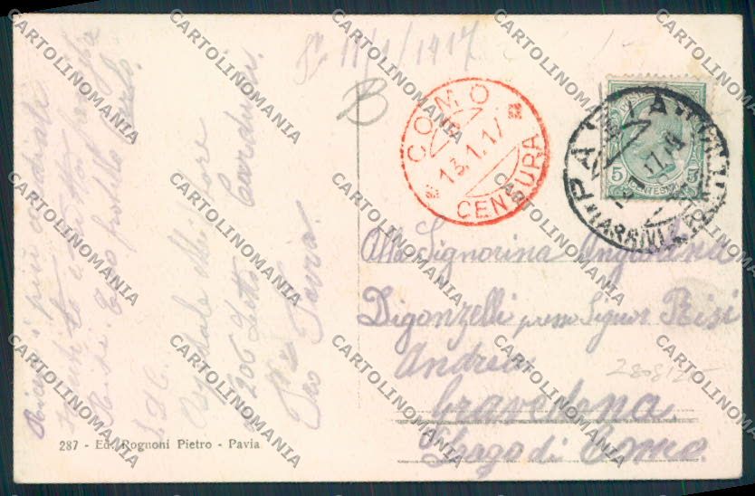 Pavia Città cartolina RB3847 – retro