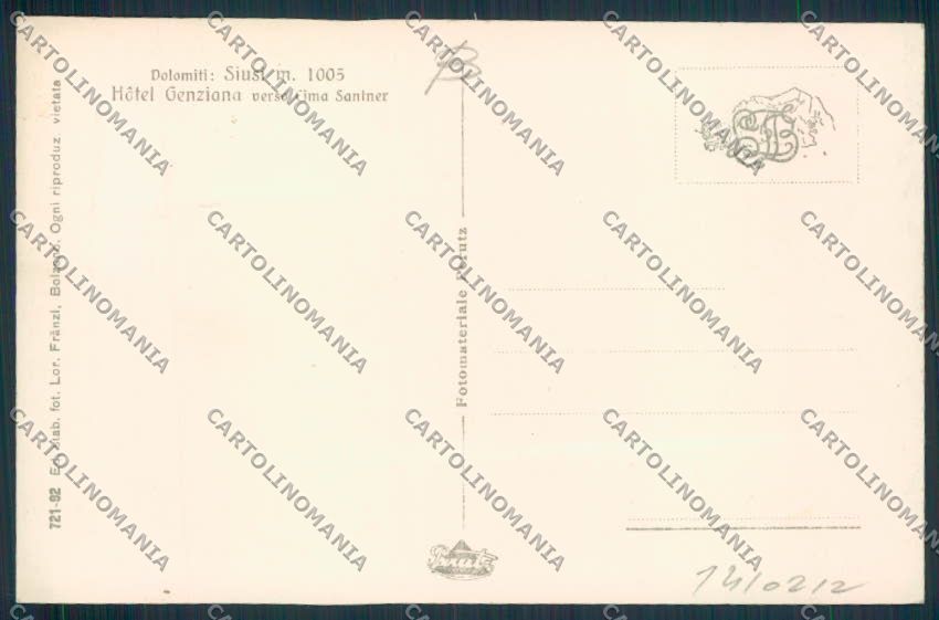 Bolzano Siusi Foto cartolina RB3878 – retro