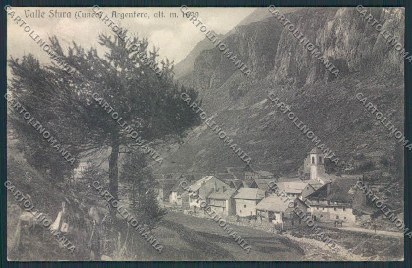 Cuneo Argentera PIEGHINE cartolina RB3894 – fronte