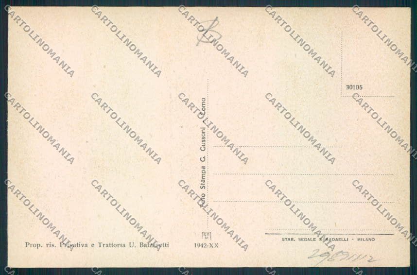 Como Ronago cartolina RB3951 – retro