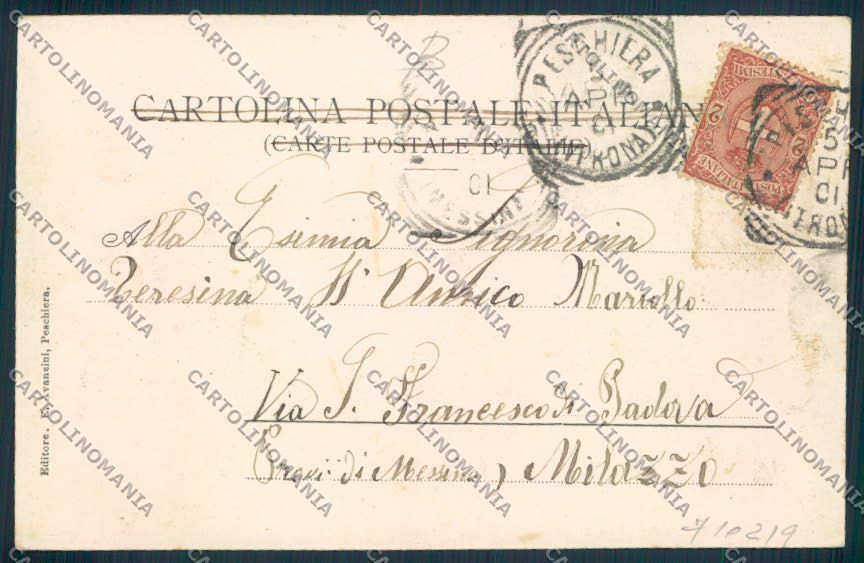Verona Peschiera cartolina RB3962 – retro