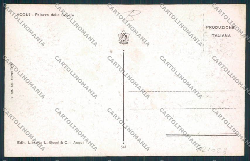 Alessandria Acqui cartolina RB4000 – retro