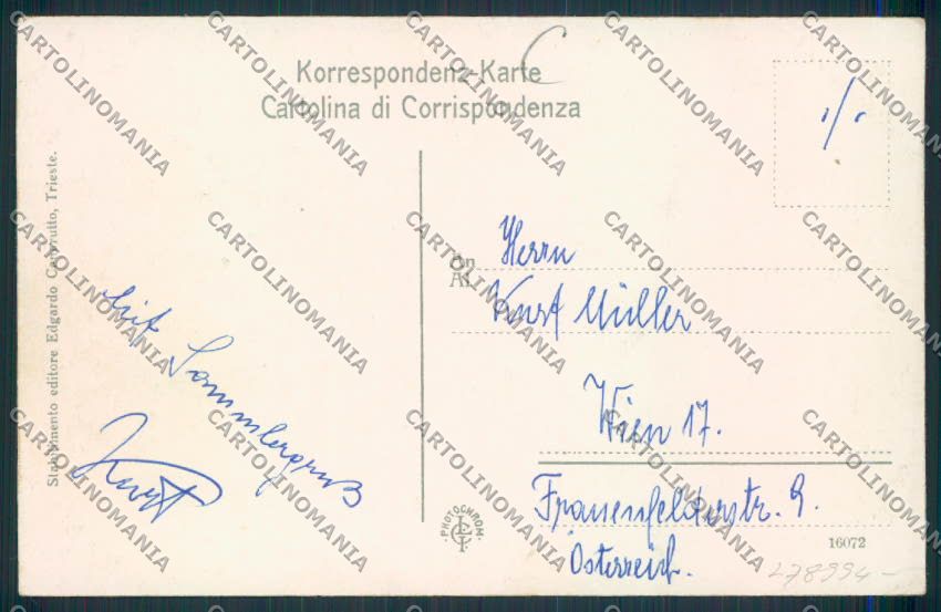 Trieste Città cartolina RB4134 – retro