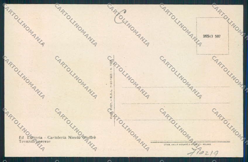 Palermo Termini Imerese cartolina RB4142 – retro