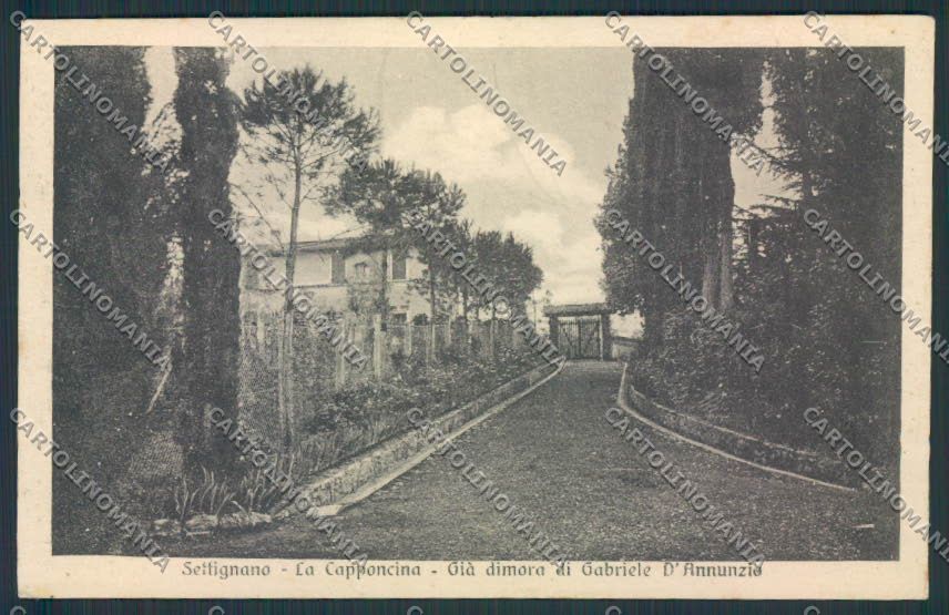 Firenze Settignano D'Annunzio cartolina RB4168 – fronte