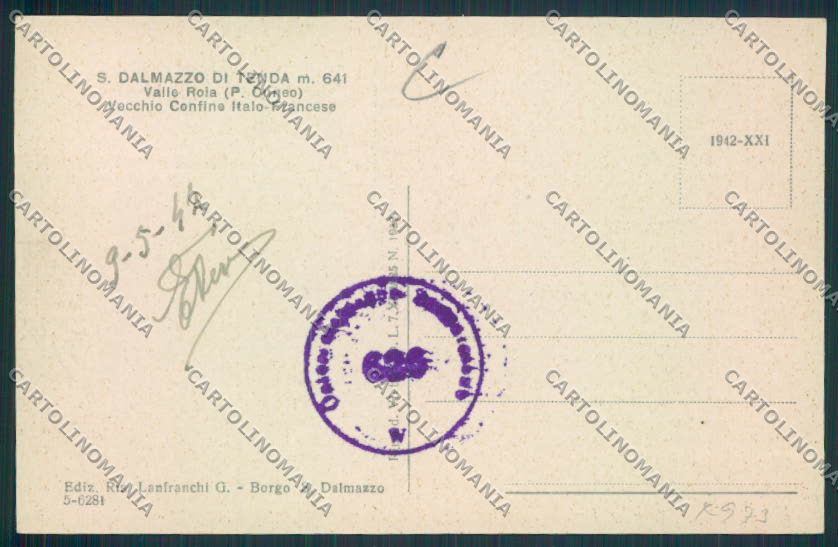 Cuneo San Dalmazzo cartolina RB4220 – retro