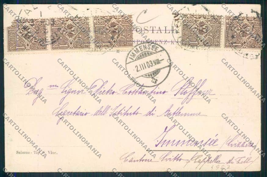 Cuneo Saluzzo cartolina RB4222 – retro