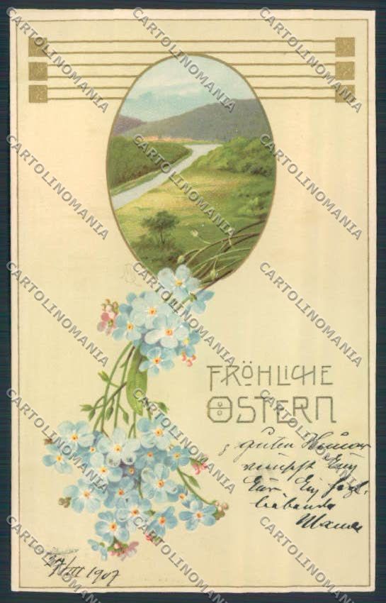 Art Nouveau Liberty Augurale postcard cartolina RB4415 – fronte