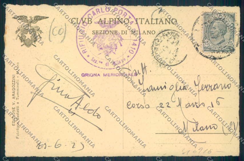 Lecco Grigna Meridionale cartolina RB4763 – retro