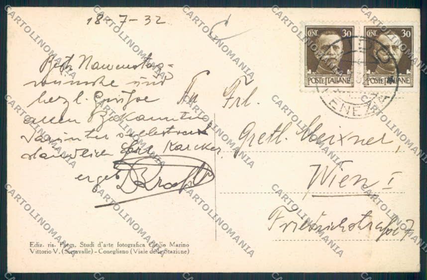 Treviso Vittorio Veneto cartolina RB4772 – retro