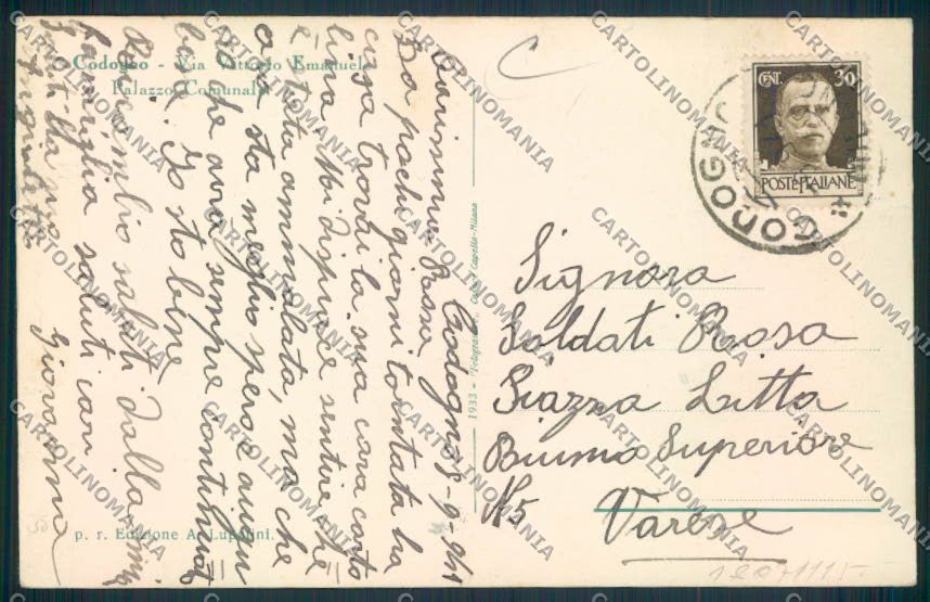Lodi Codogno cartolina RB4777 – retro