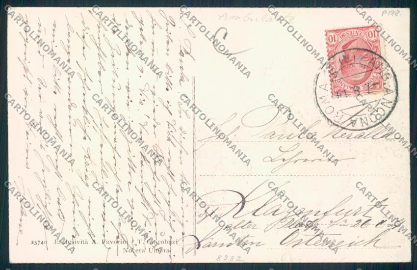 Perugia Nocera Umbra cartolina RB4789 – retro