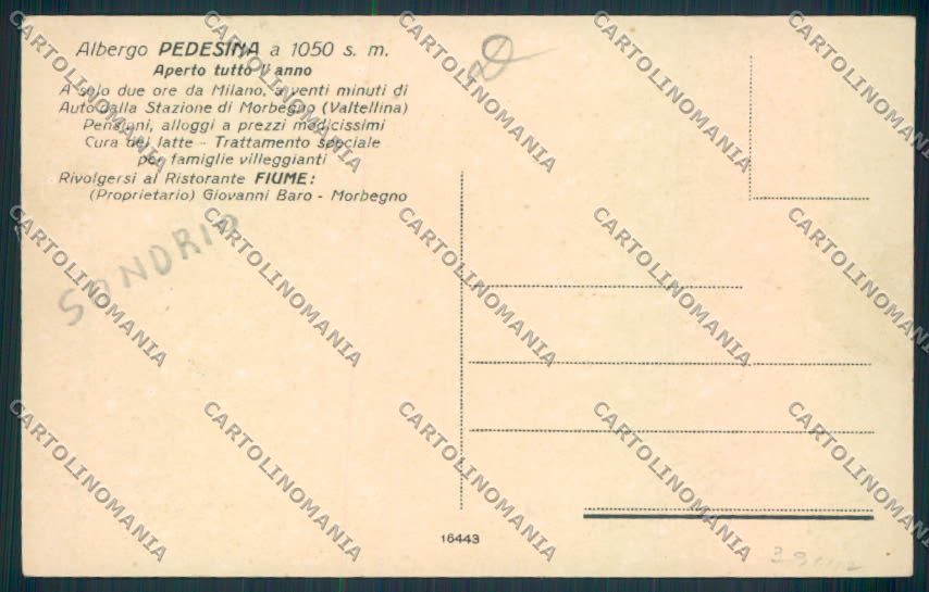 Sondrio Pedesina cartolina RB4818 – retro