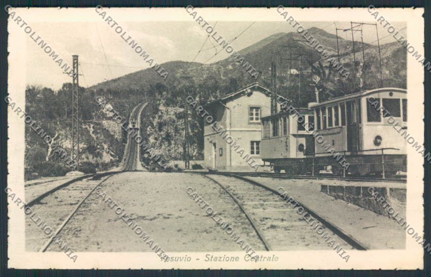 Napoli Vesuvio Funicolare PIEGHINA cartolina RB4837 – fronte