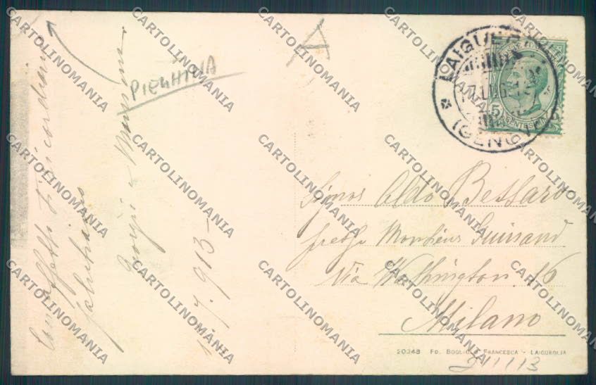 Savona Laigueglia PIEGHINA cartolina RB4862 – retro