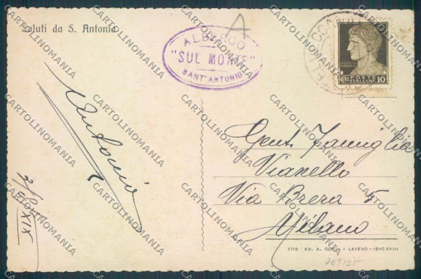 Varese Castelveccano Sant'Antonio cartolina RB4874 – retro