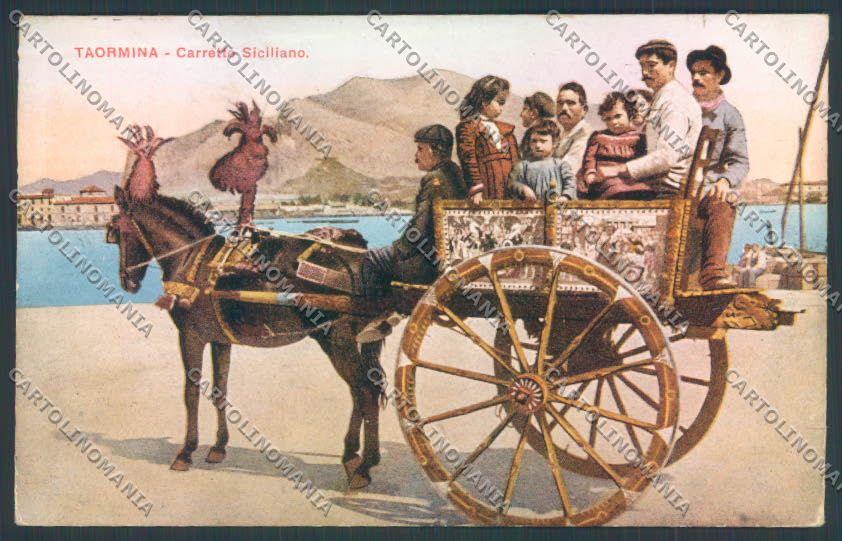 Messina Taormina Carretto Siciliano cartolina RB4886 – fronte