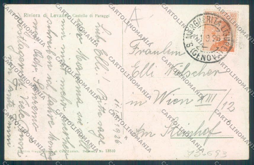 Genova Paraggi cartolina RB4945 – retro