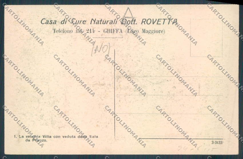 Verbania Ghiffa Lago Maggiore cartolina RB4965 – retro