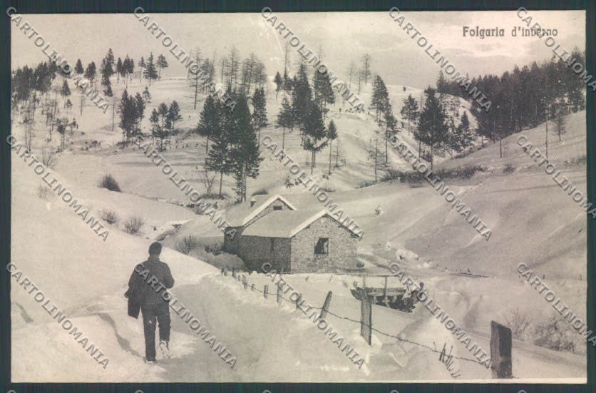 Trento Folgaria Nevicata cartolina RB4980 – fronte