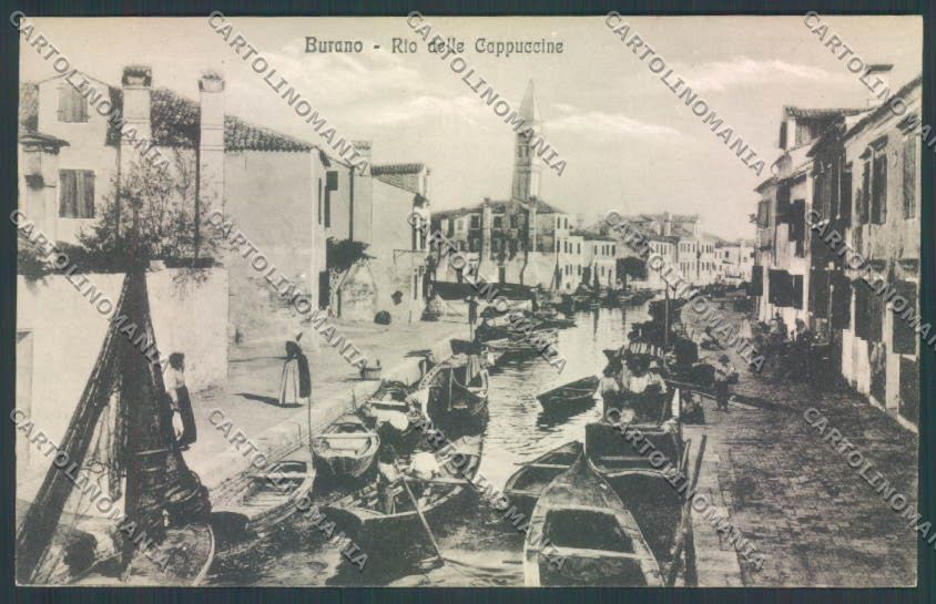 Venezia Burano Gondola cartolina RB4982 – fronte