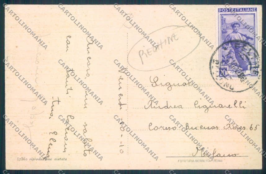 Belluno Feltre PIEGHINE cartolina RB4983 – retro