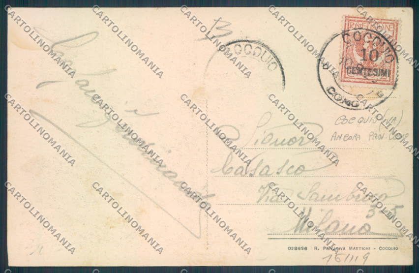 Varese Cocquio cartolina RB4991 – retro