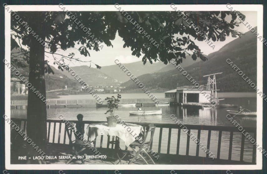 Trento Pinè Lago della Seraia Barca Foto cartolina RB4992 – fronte