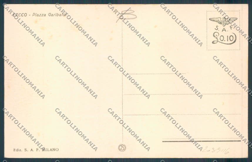 Lecco Città cartolina RB5003 – retro