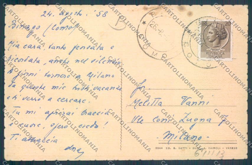 Como Binago cartolina RB5040 – retro