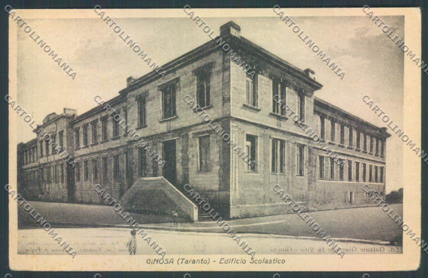 Taranto Ginosa Scuola PIEGHINE cartolina RB5050 – fronte