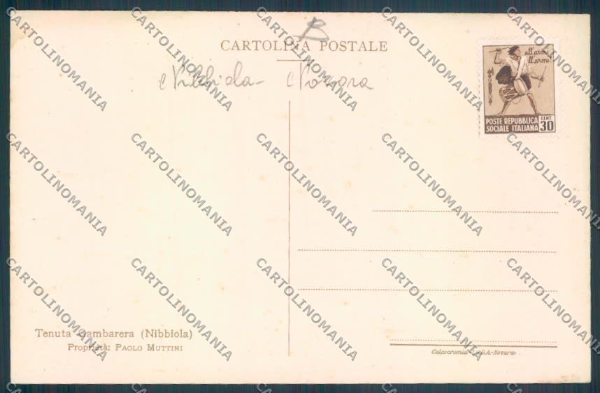 Novara Nibbiola cartolina RB5059 – retro