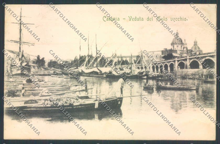 Catania Città Barca PIEGA cartolina RB5060 – fronte