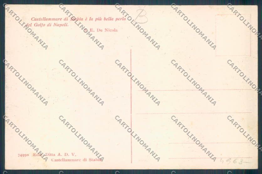 Napoli Castellamare di Stabia cartolina RB5073 – retro