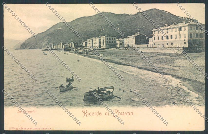 Genova Chiavari Barca cartolina RB5074 – fronte