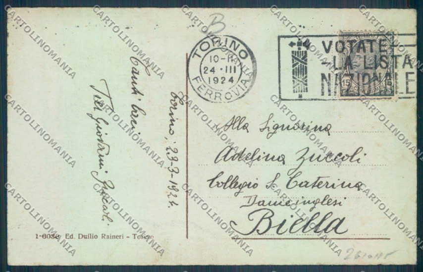 Torino Città Edicola cartolina RB5096 – retro
