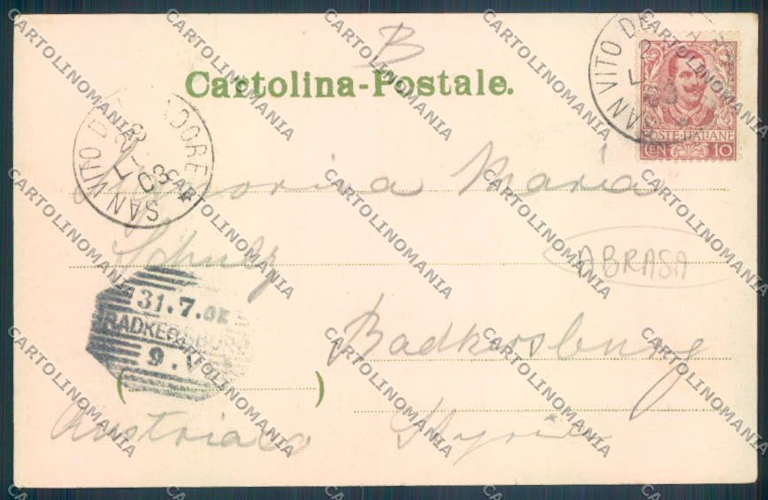 Belluno Cadore ABRASA cartolina RB5125 – retro