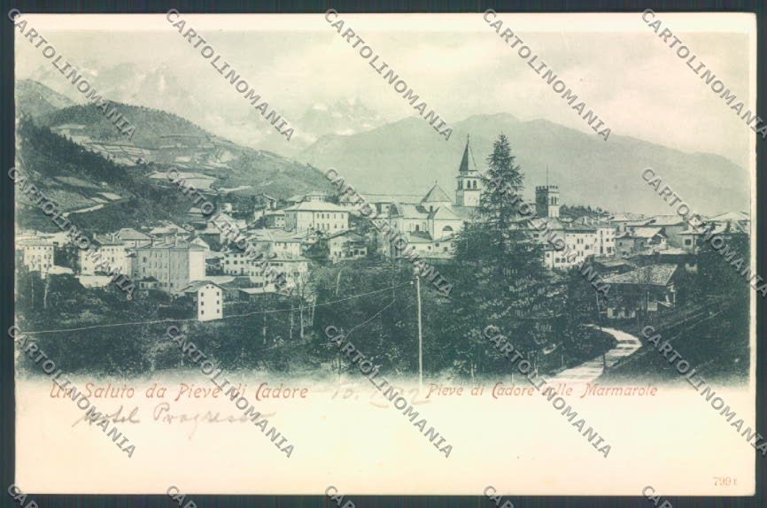 Belluno Pieve di Cadore cartolina RB5127 – fronte