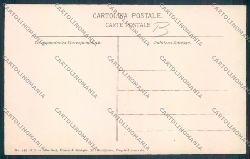 Imperia Bordighera cartolina RB5134 – retro