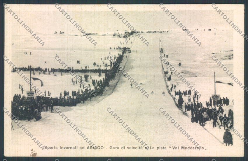 Vicenza Asiago Nevicata Sci cartolina RB5183 – fronte