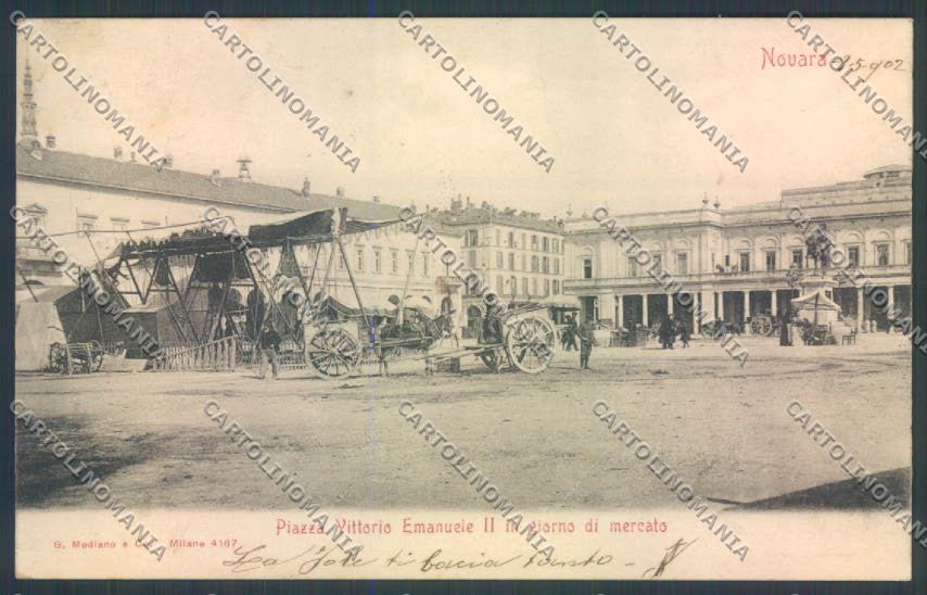 Novara Città Mercato cartolina RB5249 – fronte